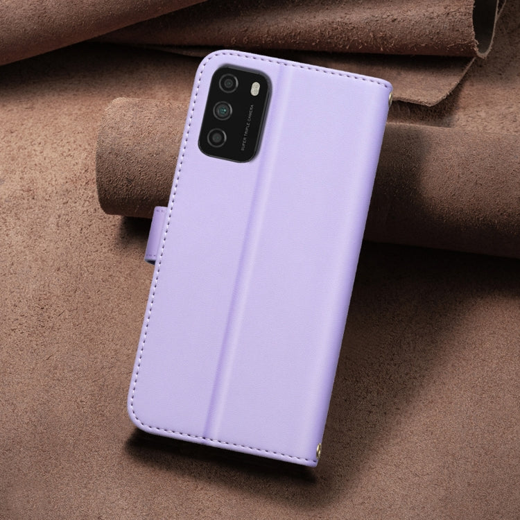 For Xiaomi Poco M3 Pro / Redmi Note 10 5G Square Texture Leather Phone Case