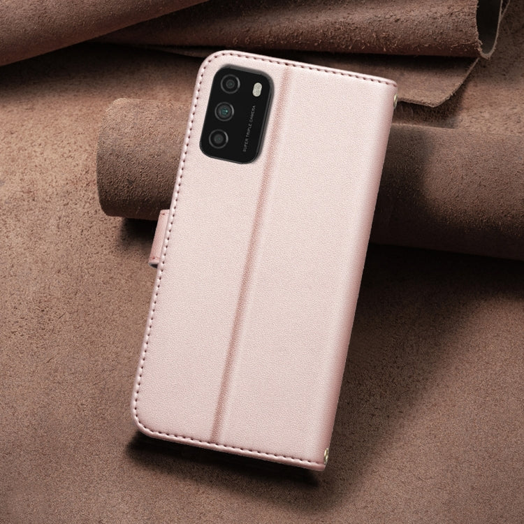 For Xiaomi Poco M3 Pro / Redmi Note 10 5G Square Texture Leather Phone Case