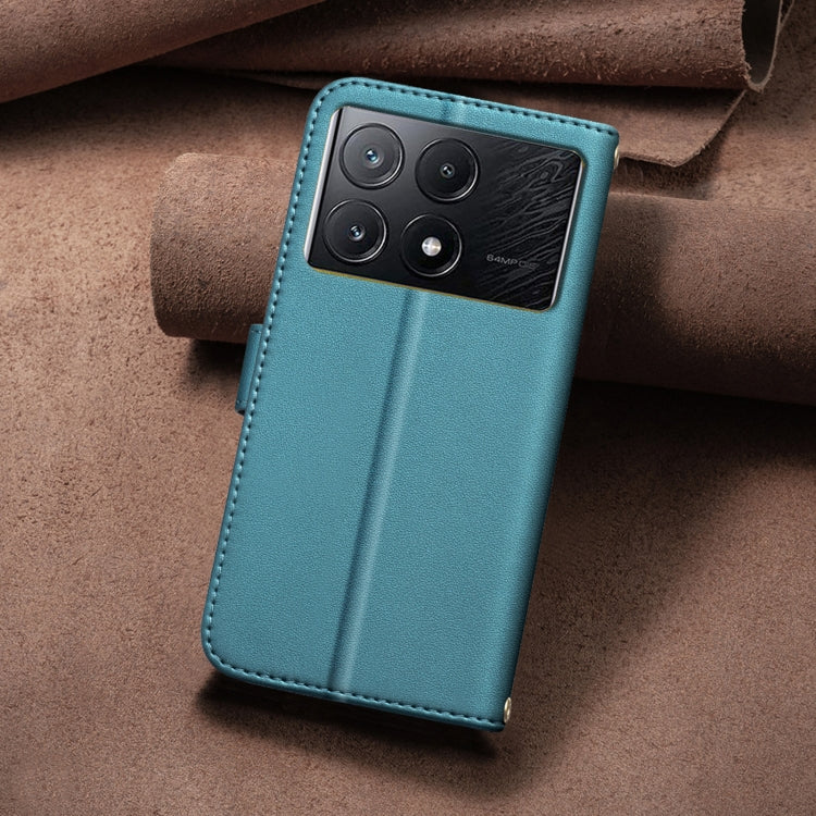 For Xiaomi Poco X6 Pro / Redmi K70E Square Texture Leather Phone Case