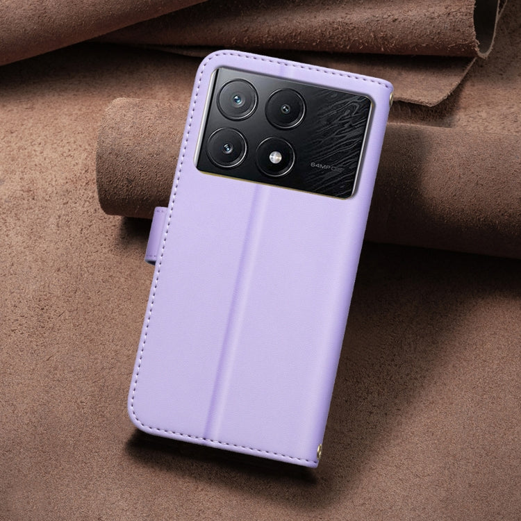 For Xiaomi Poco X6 Pro / Redmi K70E Square Texture Leather Phone Case