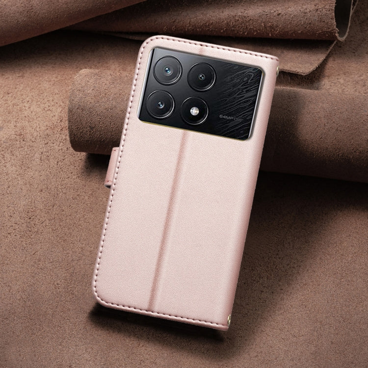 For Xiaomi Poco X6 Pro / Redmi K70E Square Texture Leather Phone Case