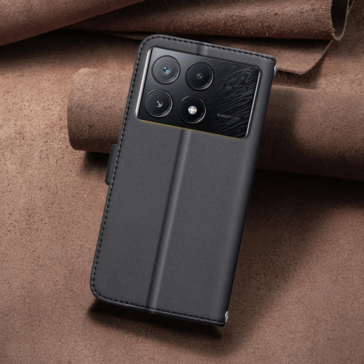 For Xiaomi Poco X6 Pro / Redmi K70E Square Texture Leather Phone Case