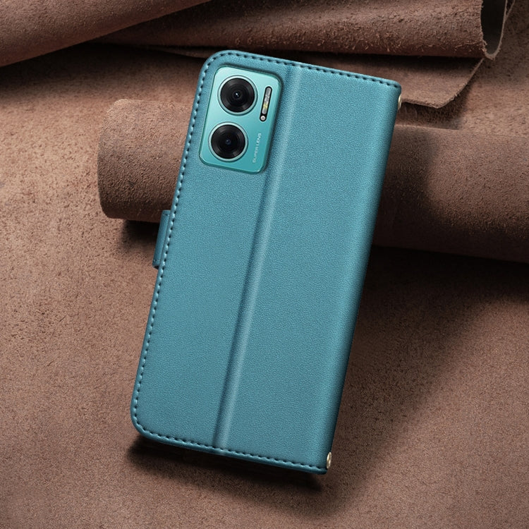 For Redmi 10 5G / Note 11E Square Texture Leather Phone Case