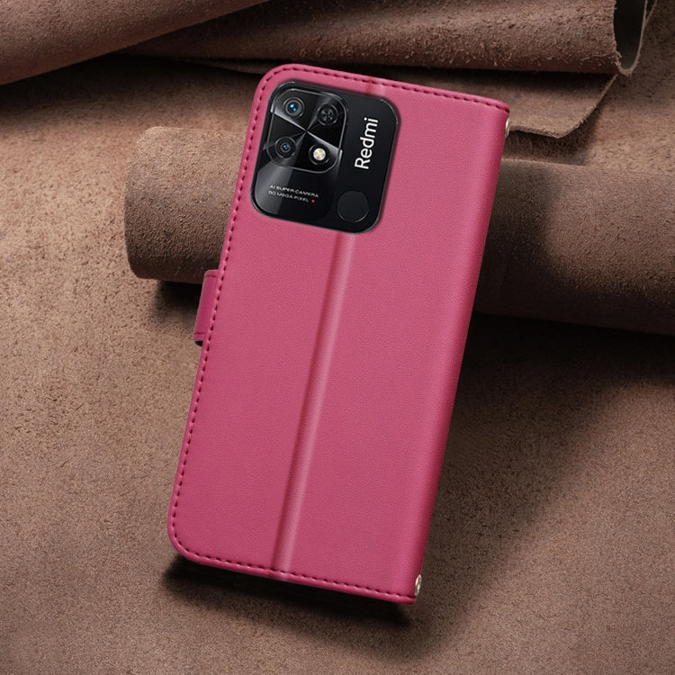 For Redmi 10C Square Texture Leather Phone Case