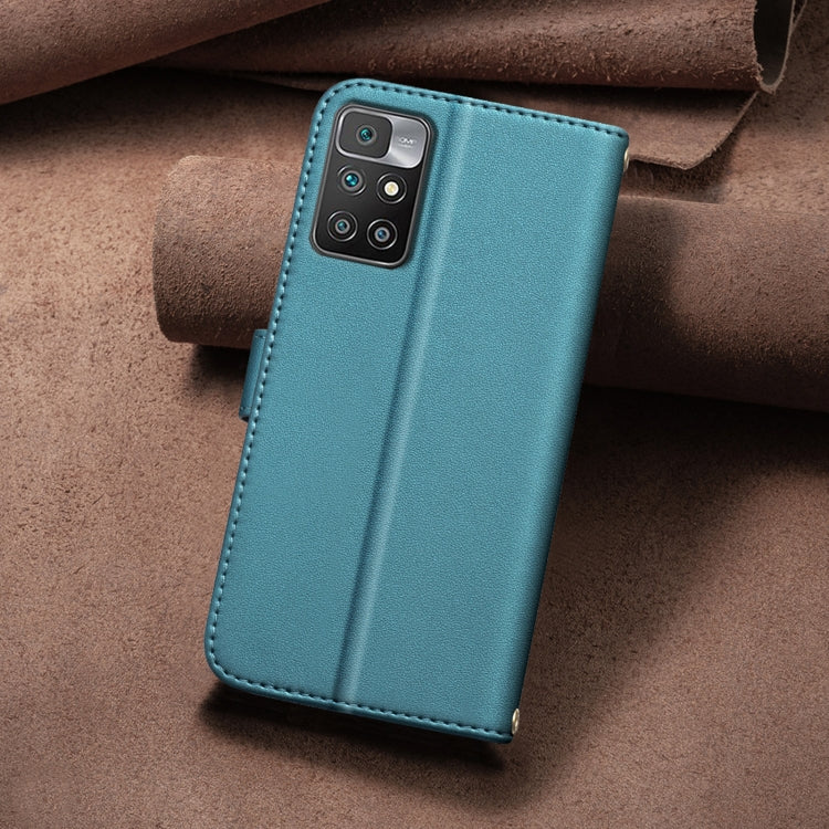 For Redmi 10 2022 / Note 11 4G Square Texture Leather Phone Case
