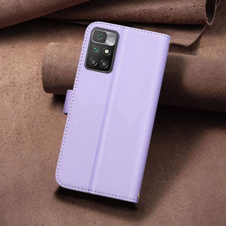 For Redmi 10 2022 / Note 11 4G Square Texture Leather Phone Case