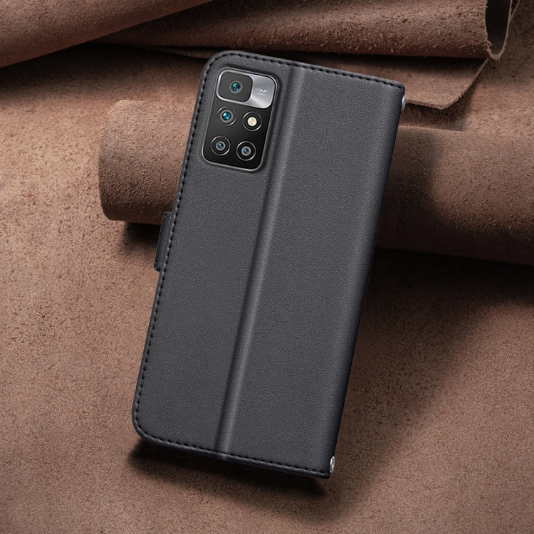 For Redmi 10 2022 / Note 11 4G Square Texture Leather Phone Case