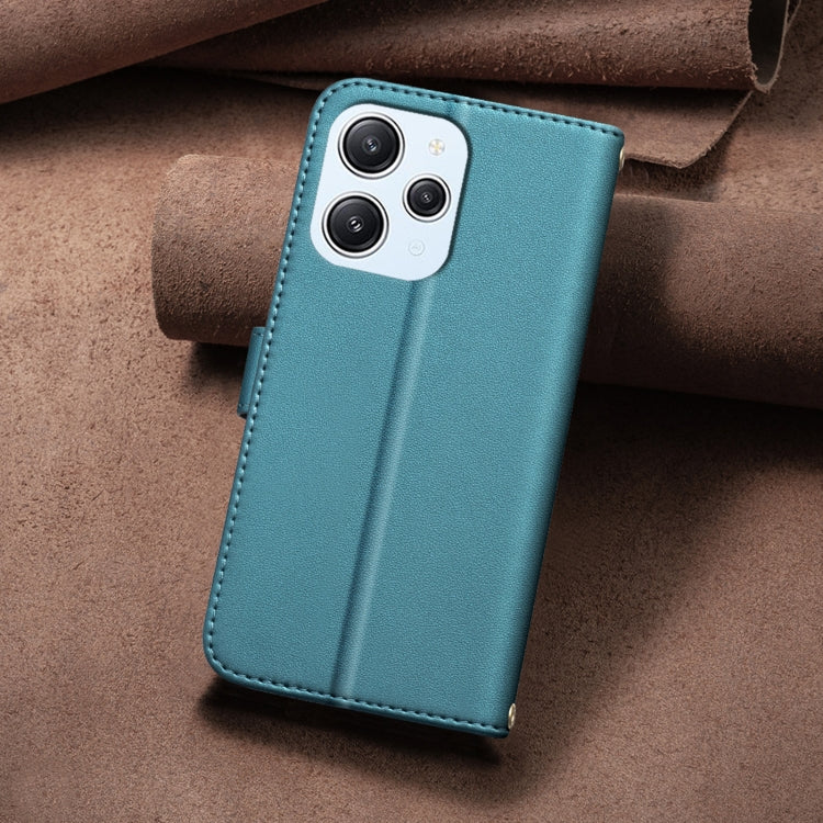 For Redmi 12 4G Square Texture Leather Phone Case