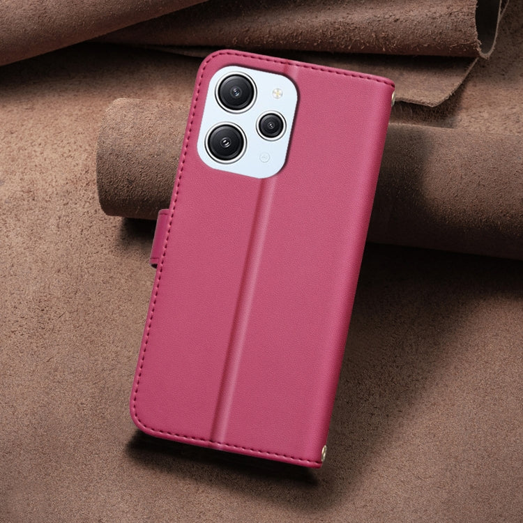 For Redmi 12 4G Square Texture Leather Phone Case