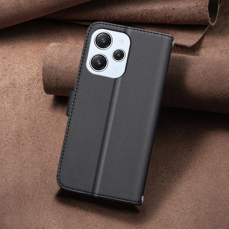 For Redmi 12 4G Square Texture Leather Phone Case