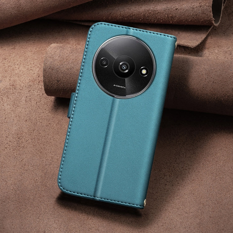 For Redmi A3 Square Texture Leather Phone Case