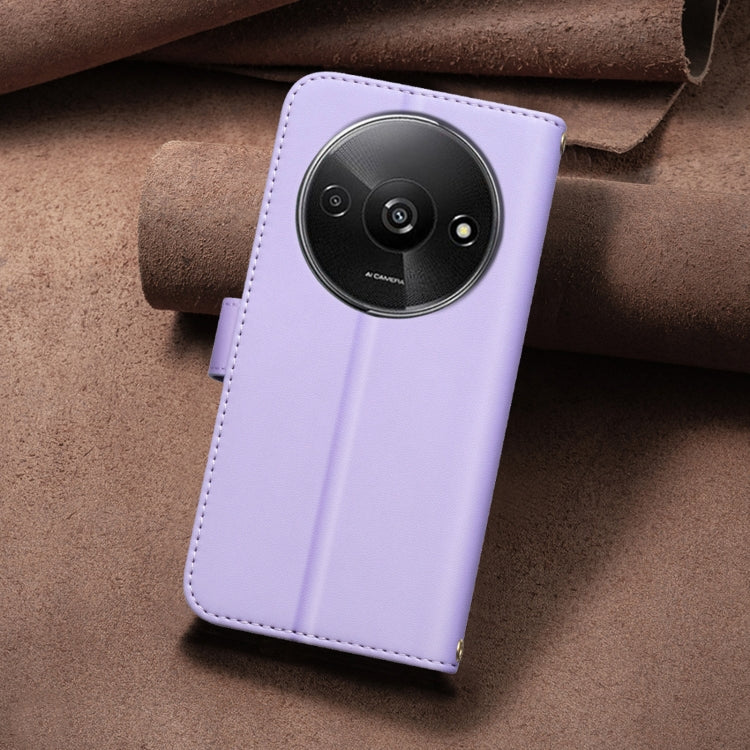 For Redmi A3 Square Texture Leather Phone Case