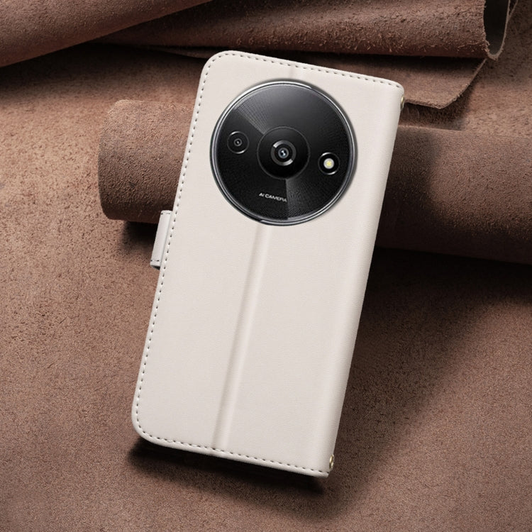 For Redmi A3 Square Texture Leather Phone Case
