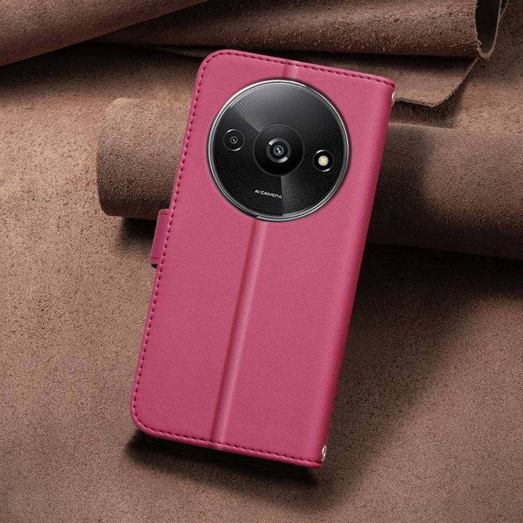 For Redmi A3 Square Texture Leather Phone Case