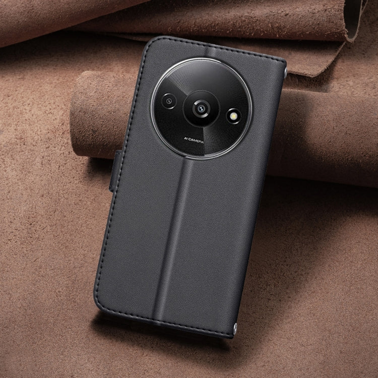 For Redmi A3 Square Texture Leather Phone Case