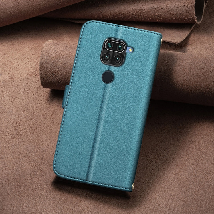 For Redmi 10X 4G / Note 9 Square Texture Leather Phone Case
