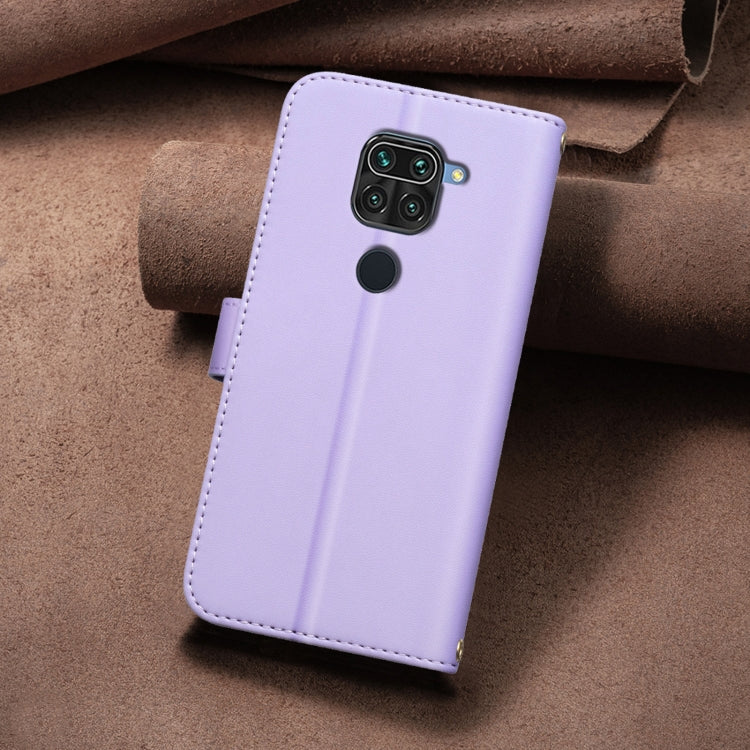 For Redmi 10X 4G / Note 9 Square Texture Leather Phone Case