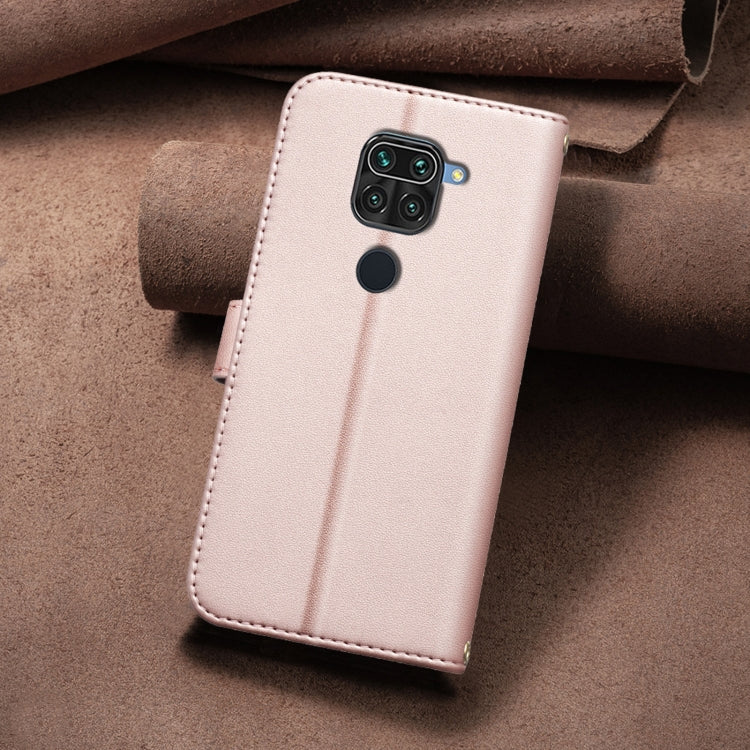For Redmi 10X 4G / Note 9 Square Texture Leather Phone Case