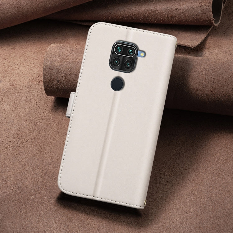 For Redmi 10X 4G / Note 9 Square Texture Leather Phone Case