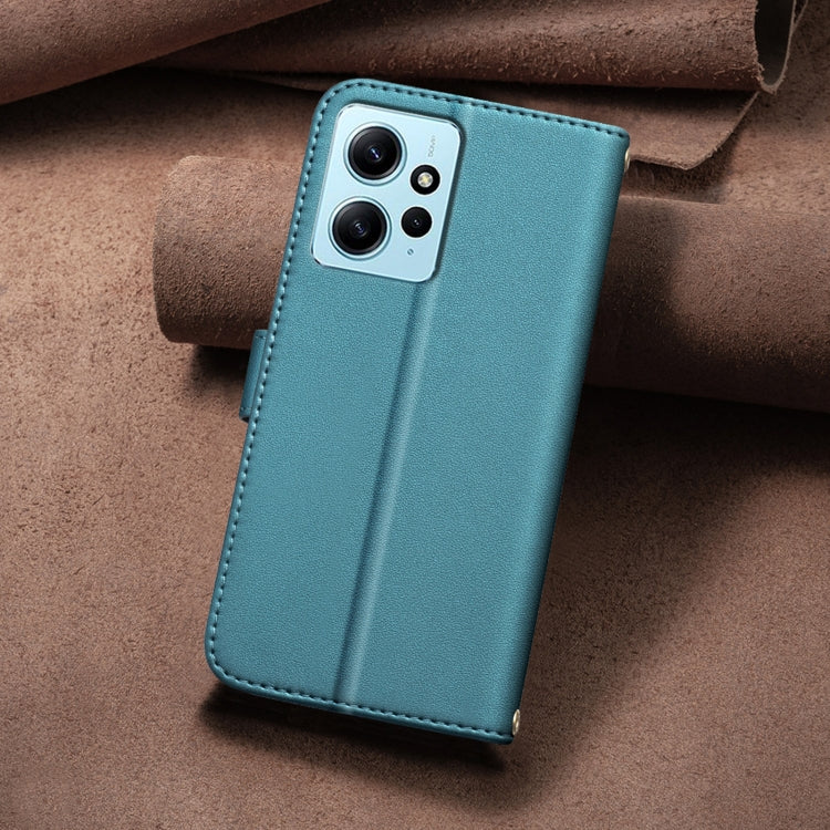 For Redmi Note 12 4G Global Square Texture Leather Phone Case