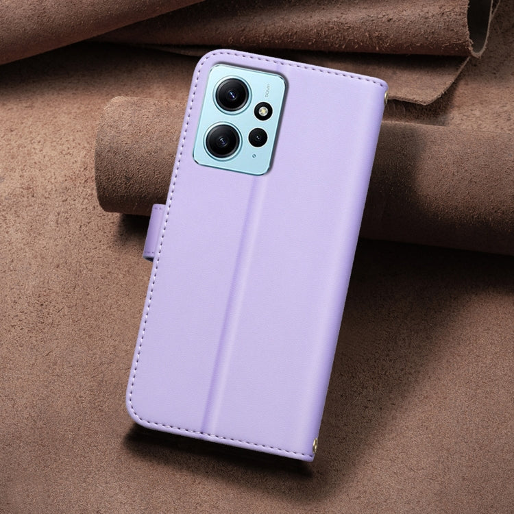 For Redmi Note 12 4G Global Square Texture Leather Phone Case