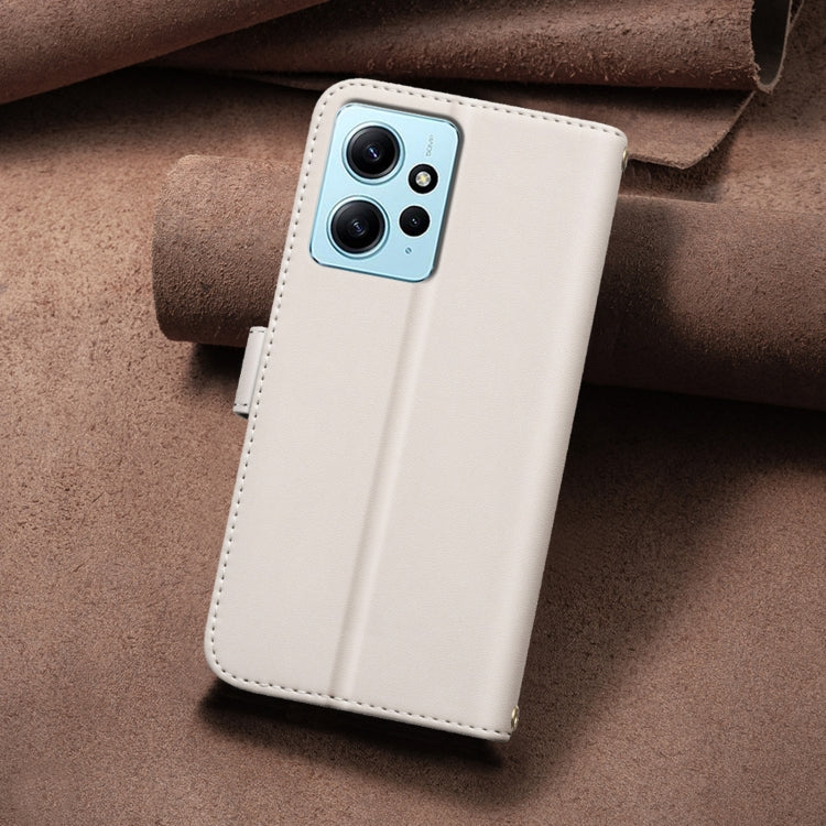 For Redmi Note 12 4G Global Square Texture Leather Phone Case