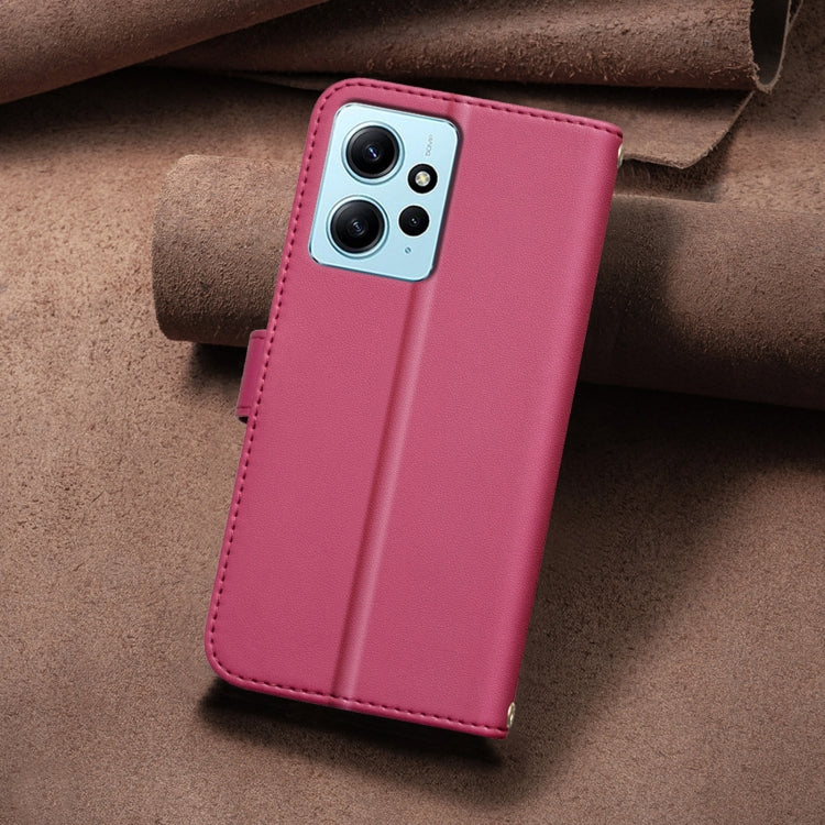 For Redmi Note 12 4G Global Square Texture Leather Phone Case