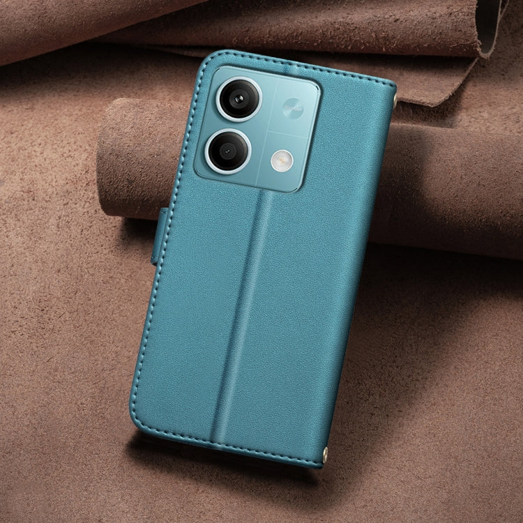 For Redmi Note 13 4G Global Square Texture Leather Phone Case