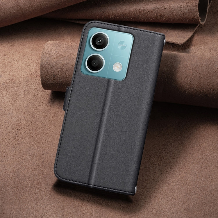 For Redmi Note 13 4G Global Square Texture Leather Phone Case