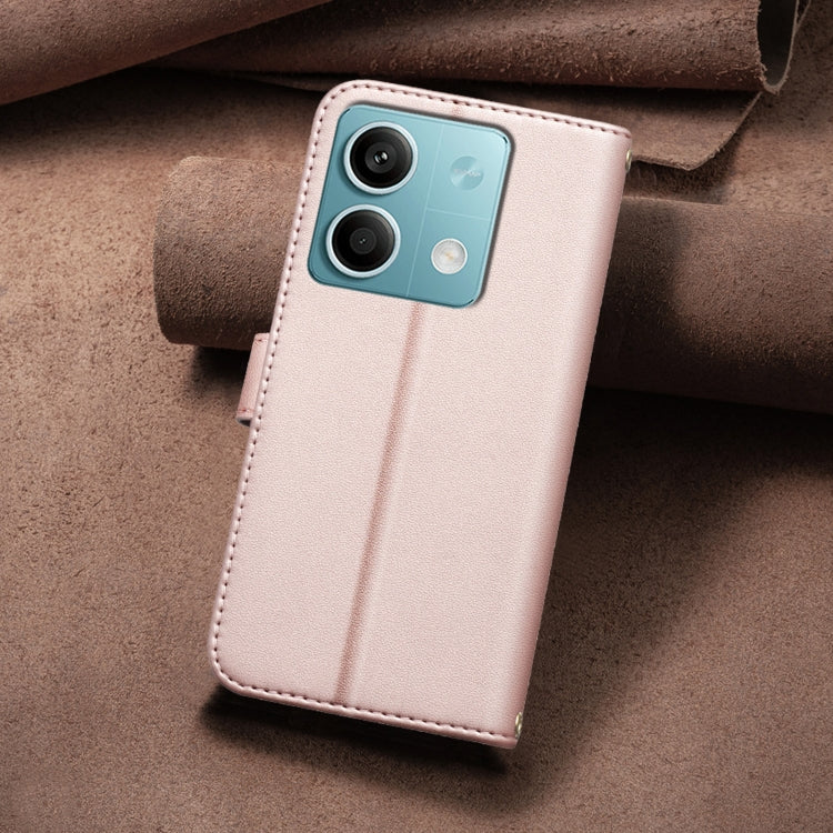 For Redmi Note 13 5G Square Texture Leather Phone Case
