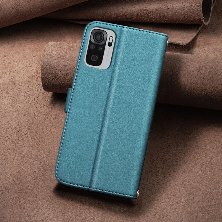 For Redmi Note 10 4G / Note 10S Square Texture Leather Phone Case