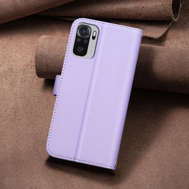 For Redmi Note 10 4G / Note 10S Square Texture Leather Phone Case