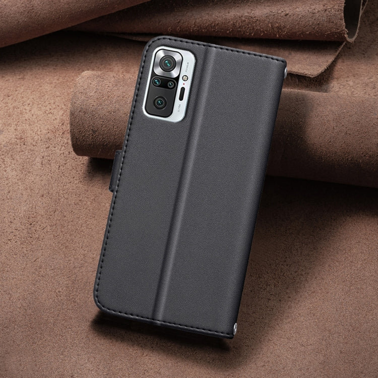 For Redmi Note 10 Pro / Note 10 Pro Max Square Texture Leather Phone Case