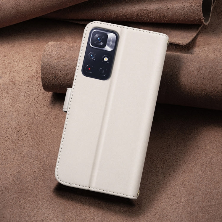 For Redmi Note 11 / Note 11S Square Texture Leather Phone Case