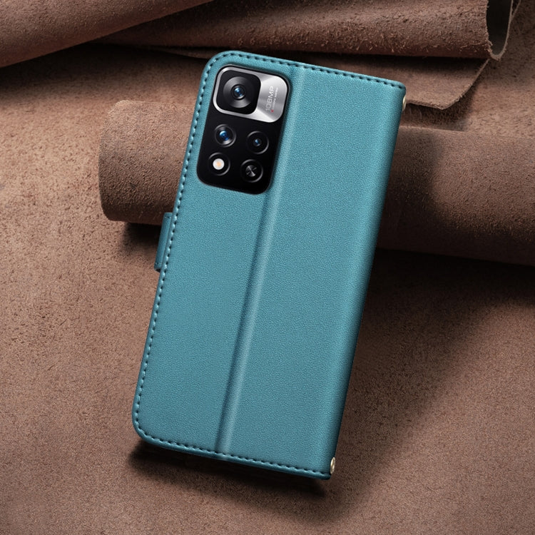 For Redmi Note 11 Pro 5G / 4G Global Square Texture Leather Phone Case
