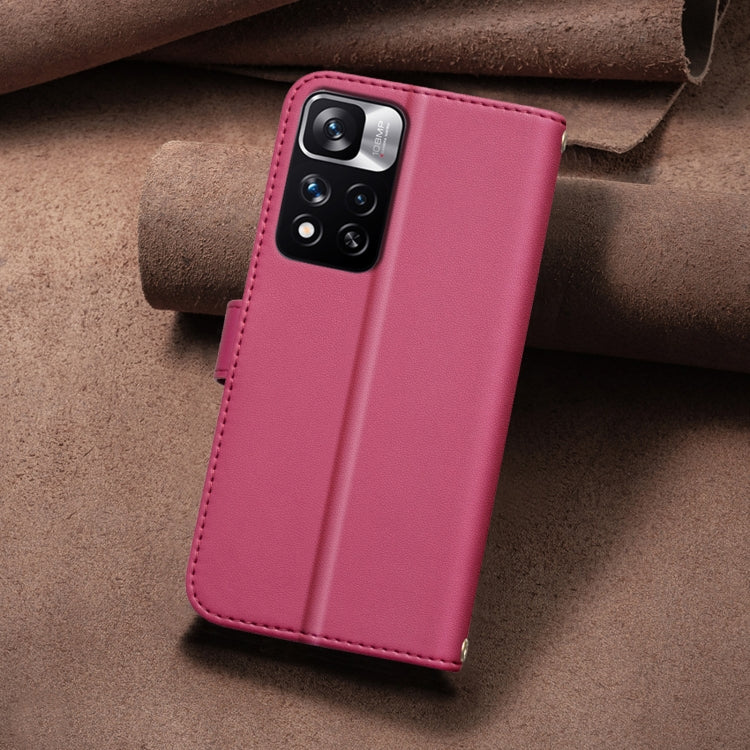 For Redmi Note 11 Pro 5G / 4G Global Square Texture Leather Phone Case