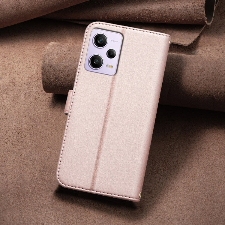 For Redmi Note 12 Pro Global Square Texture Leather Phone Case