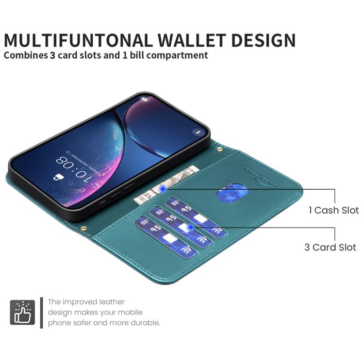 For Redmi Note 14 4G 163.25mm Square Texture Leather Phone Case
