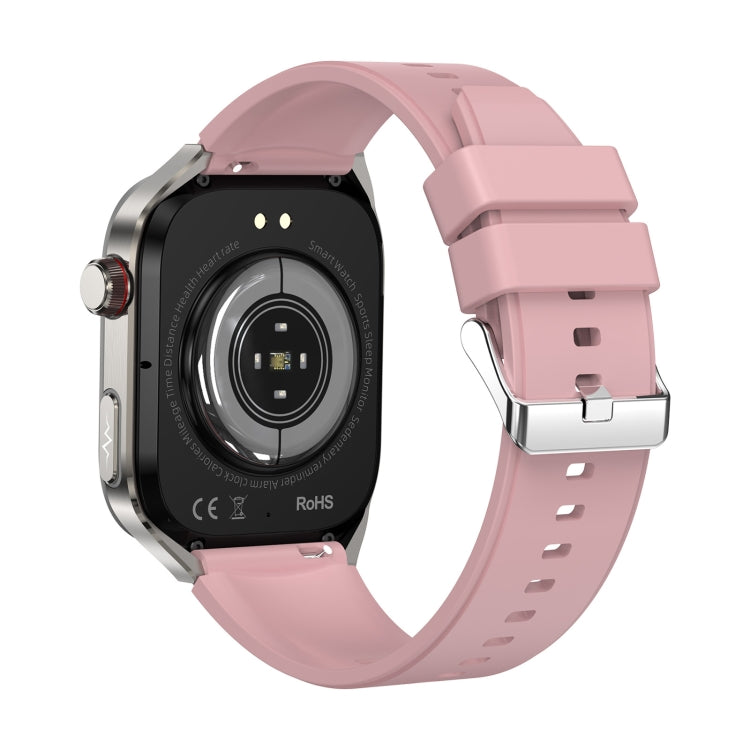 TK16 2.04 inch LCD Screen Silicone Strap Smart Watch Supports Health Monitoring