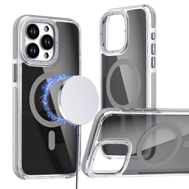 For iPhone 14 Pro Max Magsafe Dual-Color Transparent Black Full Coverage Phone Case