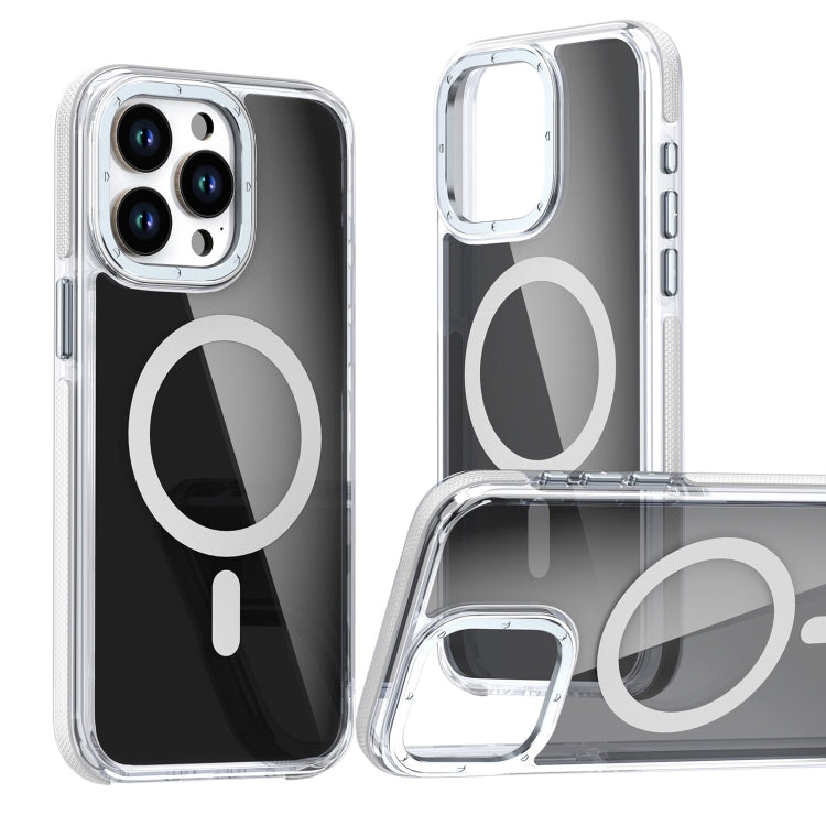 For iPhone 14 Pro Max Magsafe Dual-Color Transparent Black Full Coverage Phone Case