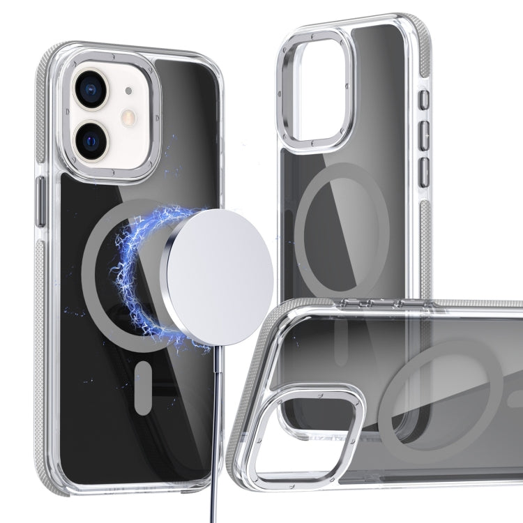 For iPhone 11 Magsafe Dual-Color Transparent Black Full Coverage Phone Case