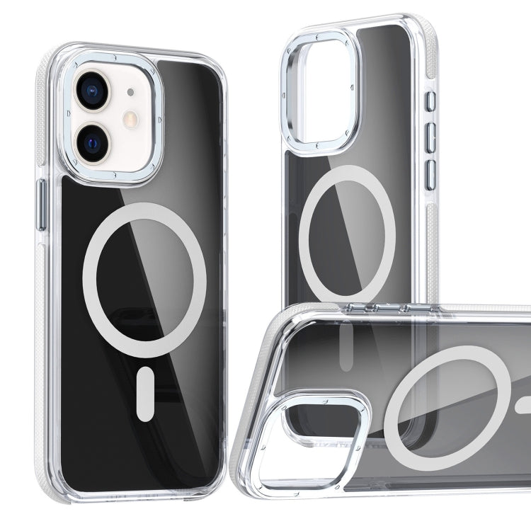 For iPhone 11 Magsafe Dual-Color Transparent Black Full Coverage Phone Case