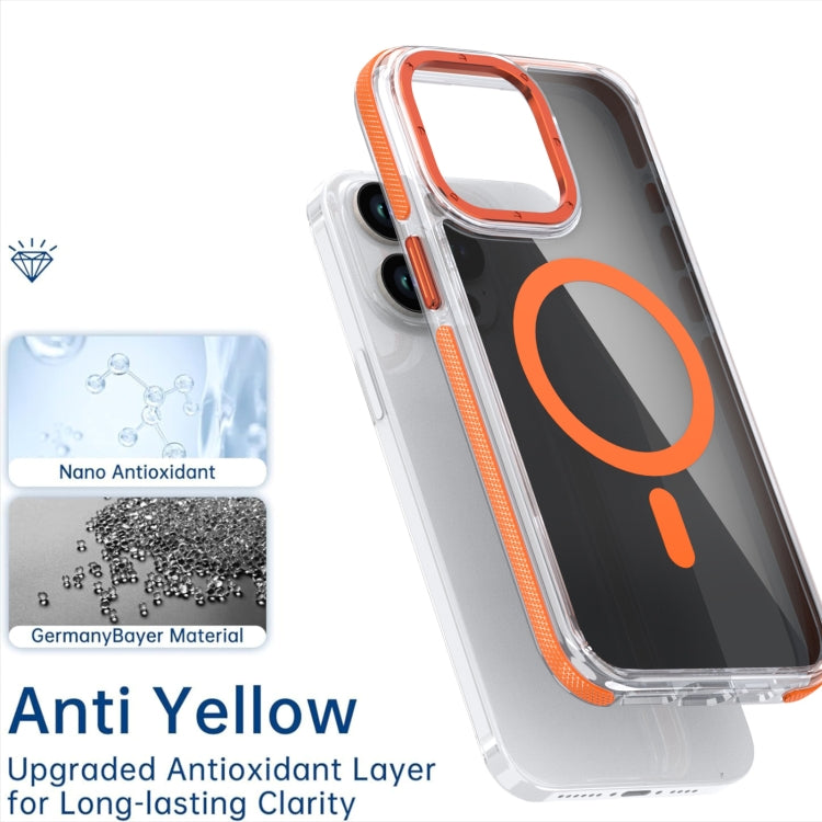 For iPhone 12 Pro / 12 Magsafe Dual-Color Transparent Black Full Coverage Phone Case