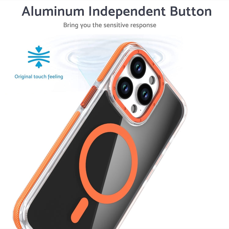 For iPhone 11 Magsafe Dual-Color Transparent Black Full Coverage Phone Case