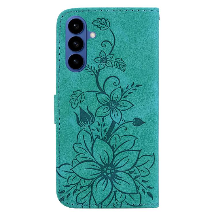 For Samsung Galaxy S26 5G Lily Embossed Leather Phone Case