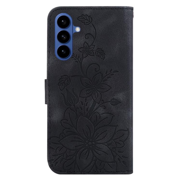 For Samsung Galaxy S26 5G Lily Embossed Leather Phone Case