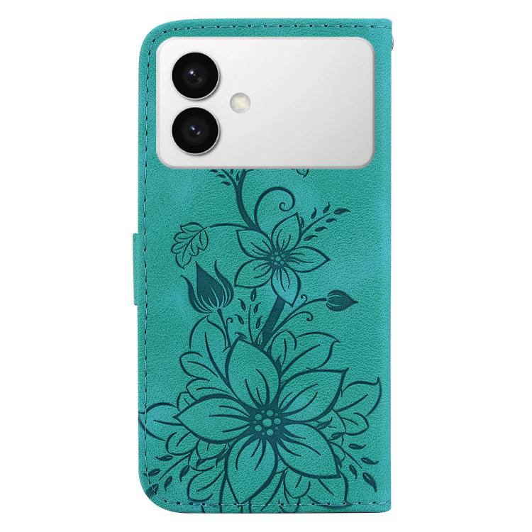 For Samsung Galaxy S26 Edge 5G Lily Embossed Leather Phone Case