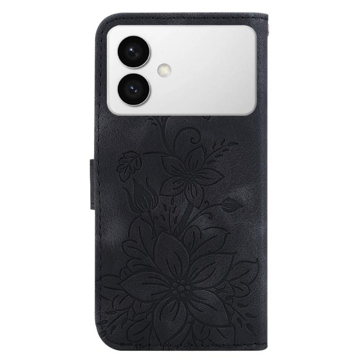 For Samsung Galaxy S26 Edge 5G Lily Embossed Leather Phone Case