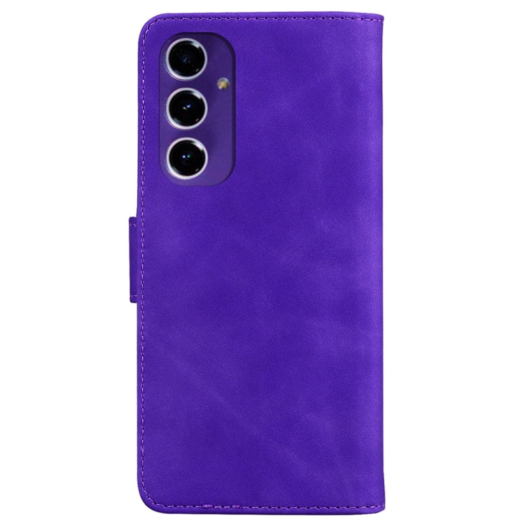 For Samsung Galaxy S24 FE 5G Skin Feel Pure Color Flip Leather Phone Case